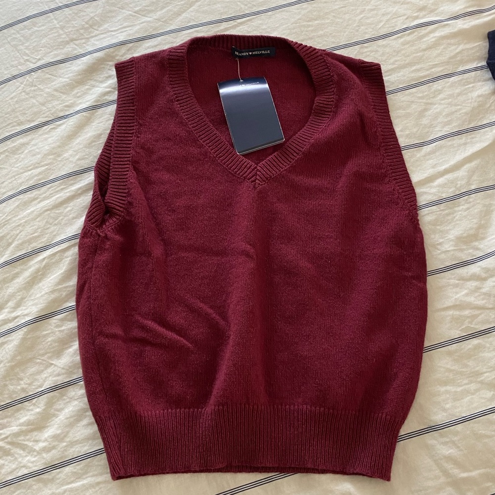 NWT wine red Marlena sweater vest